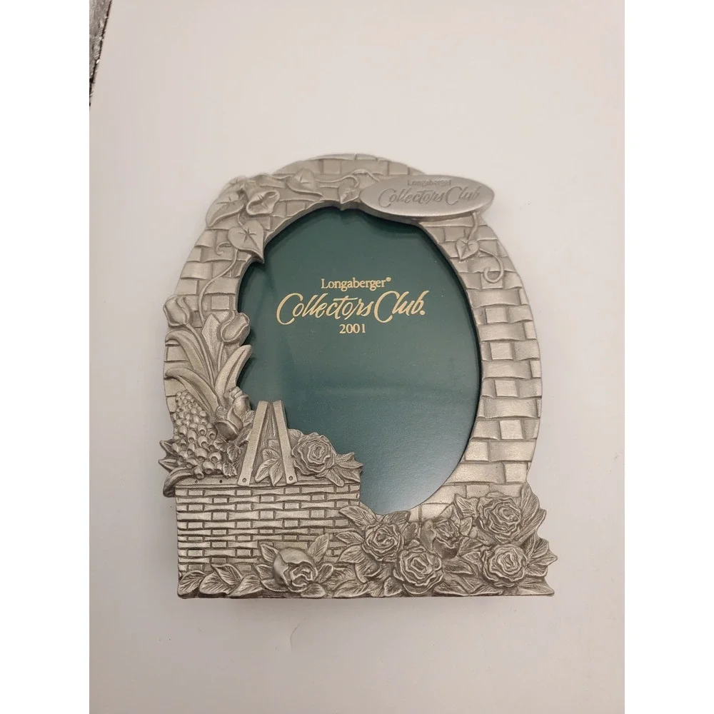 Vintage Longaberger Collectors Club 2001 Pewter Picture Frame